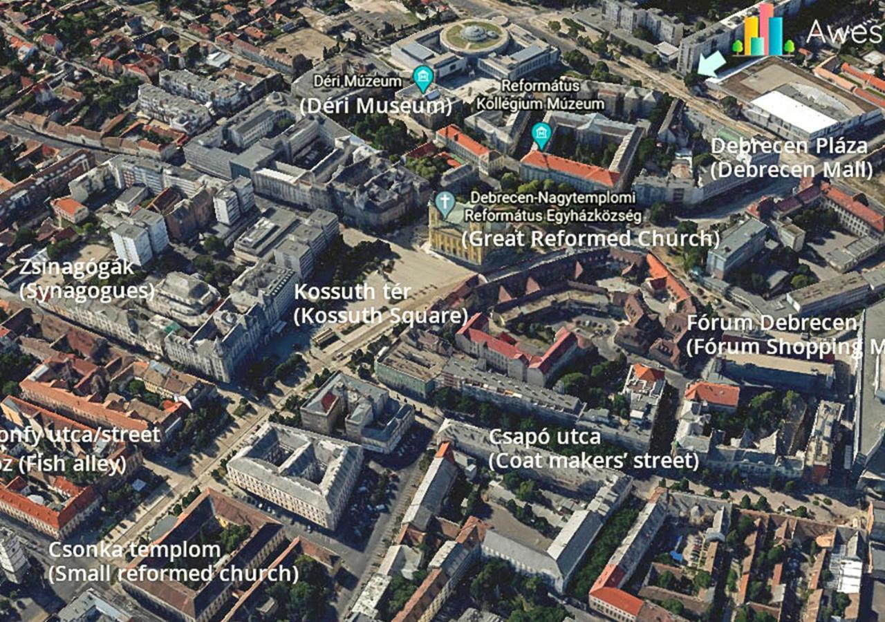 Aweshome City Apartment - 3 Bedrooms And Free Parking Дебрецен Екстер'єр фото